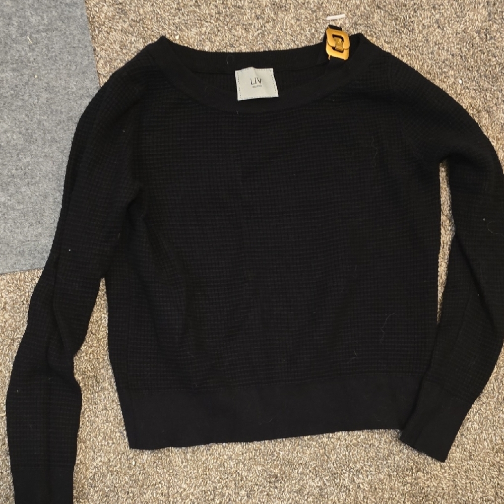 Lively Black Women's Cowl Neck Sweater